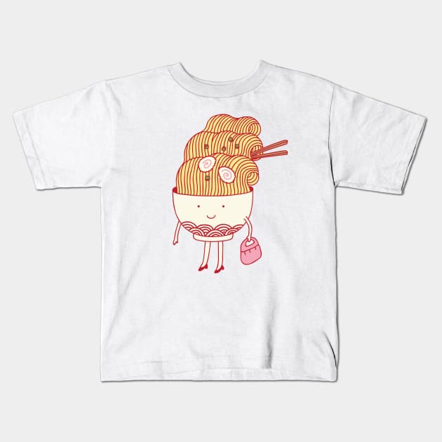 ra(wo)men Kids T-Shirt by milkyprint